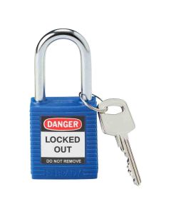 Brady 99556 Safety Padlock 15" Kd Blue 1 Key