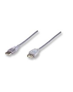 Manhattan 336314 Cable Usb V2.0 Ext. 1.8m Plata