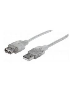 Manhattan 340496 Cable Usb V2.0 Ext. 3.0m Plata