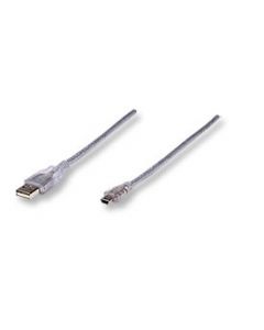 Manhattan 333412 Cable Usb V2.0 Amini B 1.8m Plata