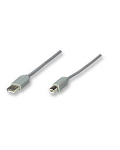 Manhattan 317856 Cable Usb Ab 1.8m Impresora Gris