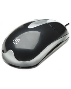 Manhattan 177016 Mouse Optico Caja Usb Negroplata