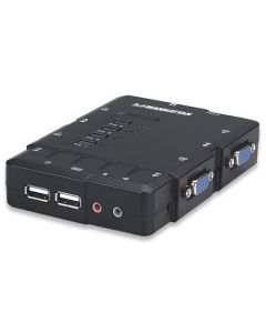 Manhattan 151269 Mux Kvm Desktop Usb 4:1 Con Cables+audio