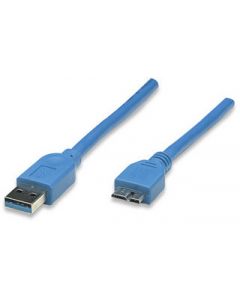 Manhattan 325424 Cable Usb V3.0 Amicro B 2.0m Azul