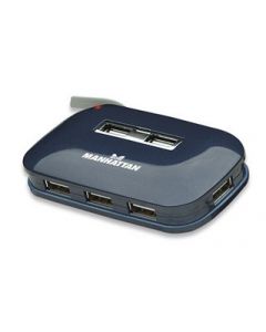Manhattan 161039 Hub Usb V2.0 7 Ptos Azul Con Fuente