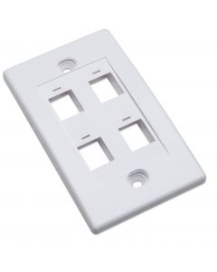 Intellinet 163316 Tapa De Pared Faceplate Placa 4 Puerto
