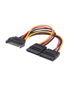 Manhattan 354554  A0201ka Cable Alimentacion Divisor Y Sata 0.15m X2 1 Macho A 2 Hembra