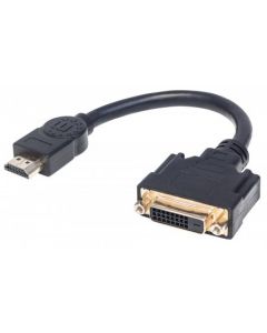 Manhattan 354592  A0201kp Cable Adaptador Convertidor Hdmi A Dvi-d 20cm 1080p M-h Monitor