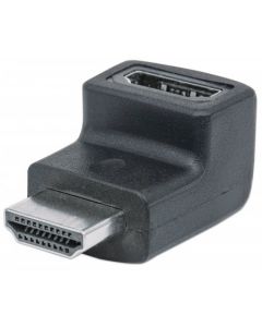 Manhattan 353502  A0201ld Adaptador Codo Hdmi Cambiador Angulo Abajo 90 Grados 4k H-m