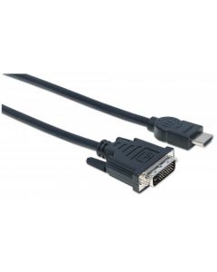 Manhattan 372527  A0201lh Cable Adaptador Convertidor Hdmi A Dvi-d 4.5m 1080p M-m Monitor