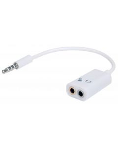 Manhattan 354561  A0201lx Cable Adaptador Audio 3.5mm Separador Microfono Audifono M-h