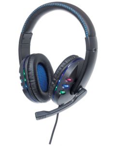 Manhattan 176088 Auricular Y Casco Auriculares Diadema Negro, Azul