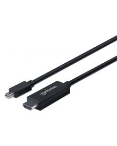 Manhattan 153232 Adaptador De Cable Vídeo 1,8 M Mini Displayport Hdmi Negro