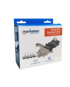 Manhattan 153584 tarjeta serial pcie con adaptador 4 puertos db9