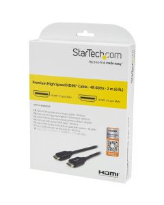 Startech.com hdmm2mp Startech Cable Hdmi Premium De Alta Velocidad Con Ethernet - 4k 60hz 2m