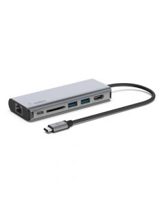 Belkin AVC008BTSGY nodo concentrador usb 3.2 gen 1 (3.1 1) type-c 5000 mbits negro, gris