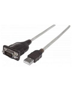 Manhattan 151856 Convertidor Usb A Serial Db9m 45 Cm 256 Kbps