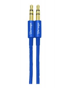 Vorago cab-108(ob) Cable De Audio Cab-108 3.5 Mm Redondo Metalico Azul (o.b)