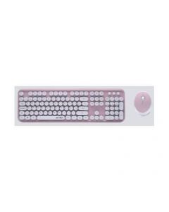 Acteck 23194 Kit Vintage T520 Teclado Ymouse Inalambricos Rosa Ac-923194