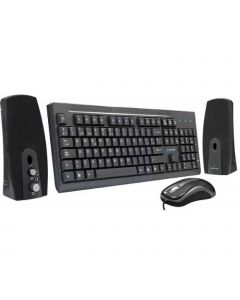 Acteck ak3-2700 Kit 3 En 1 Teclado, Mouse Usb Y Bocinas Negro Wkte-006