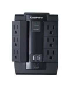 Cyberpower csp600wsu Supresor De Picos 1200 Joules Enchufe Pared 6 Contacto,2 Usb, Garant