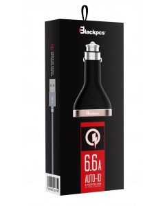 Blackpcs epi034-bl Ac-566712-3 Plug In 4 Puertos Negro (epi034-bl) Para Auto