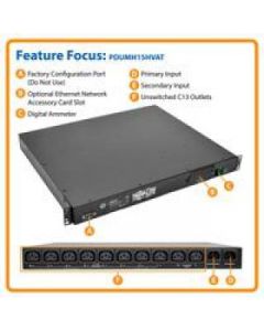 Tripp Lite pdumh15hvat Pdu Tripp-lite (pdumh15hvat) Con Ats Y Medidor Digital, Monof