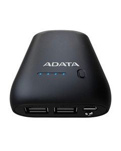 Adata ap10050v-dusb-cbk Bateria De Respaldo Power Bank P10050v 10050mah Linterna 2 Usb 2.4a Indicador Carga Negro