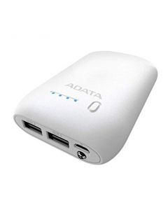 Adata ap10050v-dusb-cwh Bateria De Respaldo Power Bank P10050v 10050mah Linterna 2 Usb 2.4a Indicador Carga Blanco