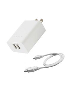 Sony cp-ad2m2/w Ac-7921 Cp-ad2m2 W Cargador De Pared Usb Con Cable Micro 50 Cm Largo  2 Puertos Salida Cc 5v 3.0 Para Carga Rapida.