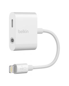 Belkin f8j212btwht 35 Mm Audio + Charge Rockstar - Adaptador De Lightning A Conector Auricularesde Carga Lightningaudio