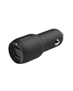 Belkin ccb001btbk Dual Charger - Adaptador De Corriente Para El Coche 24 Vatios