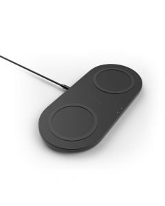 Belkin WIZ002TTBK dual wireless charging pads - base de carga inalámbrica + adaptador corriente ca 10 vatios