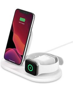 Belkin WIZ001TTWH 3-in-1 - base de carga inalámbrica 75 vatios
