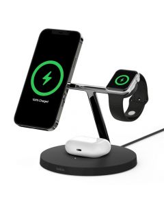 Belkin WIZ009TTBK boost charge pro magsafe 3-in-1 - base de carga inalámbrica 15 vatios