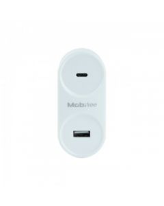 Mobifree mb-923354  Cargador De Pared Usb Y Tipo C - Color Blanco, Pared, Corriente Alterna, Usb, 1