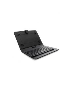 Acteck AC-930468 funda con teclado magnético micover+ - bluetooth compatible android  windows ios, 10 pulgadas, batería recargable, 78 teclas, uso 8hrs