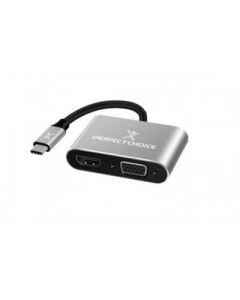 Perfect Choice pc-101284 Adaptador Usb-c A Hdmi1+vga - Usb C, Hdmi + Vga