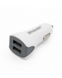 Brobotix 963233 Cargador Usb Dual Para Auto - Blanco  Encendedor De Cigarrillos 5 V 2
