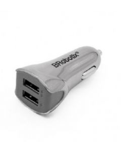 Brobotix 963257 Cargador Usb Dual Para Auto - Plata  Encendedor De Cigarrillos 5 V 2
