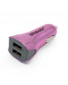 Brobotix 963264 Cargador Usb Dual Para Auto - Rosa  Encendedor De Cigarrillos 5 V 2