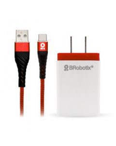 Brobotix 963318 Combo Usb De Carga Rápida - Rojo  Pared 5 V 1 Puerto V3.0