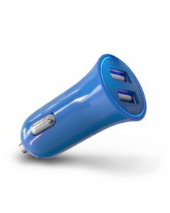 Vorago AU-103 AZUL cargador auto 2 puertos usb