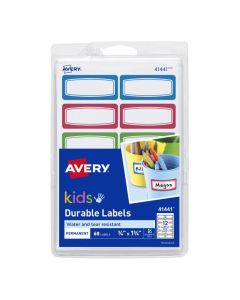 Avery 41441 Etiqueta Rectangular Durable Borde De Colores 34" X 1 34"in 19 54cm 60 Eti