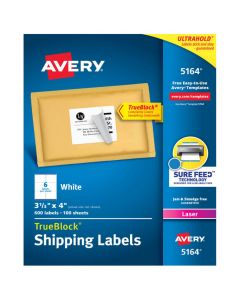 Avery 5164 Etiqueta Bca. 3 1 X 4in (100 Hjs)