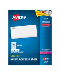 Avery 5167 Etiqueta Blanca 12 X 1 34 In (8000 Eti)