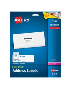 Avery 5262 **etiqueta Bca Plaser 1 13 In X 4 (350 Eti)