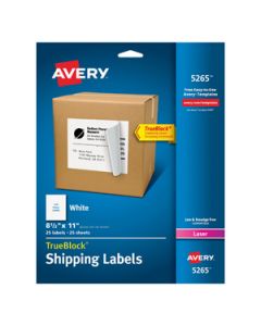 Avery 5265 Etiqueta Bca Plaser 8 12 X 11 In (25 Eti)