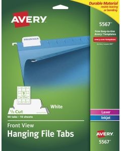 Avery 5567 Ave-5567 Etiquetas De Pestaña Para Archivos Colgantes15" Corteadhesivo Permanente