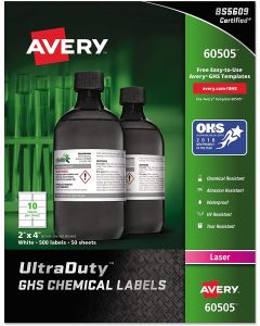 Avery 60505 Etiqueta Ultraduty 2inx4in (500 Etiquetas)